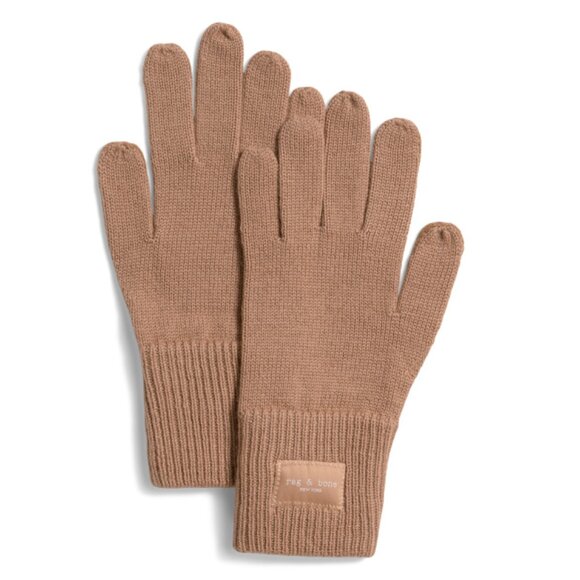 RAG & BONE Light Brown Wool Addison Gloves - Picture 1 of 1